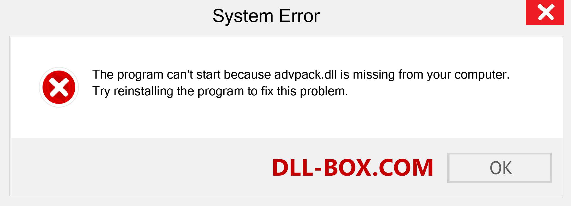  advpack.dll file is missing?. Download for Windows 7, 8, 10 - Fix  advpack dll Missing Error on Windows, photos, images